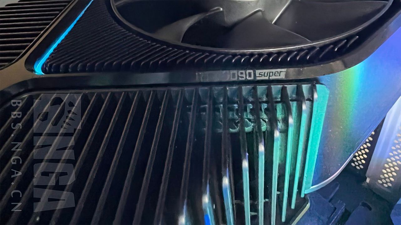 A black-shrouded RTX 3090 Super graphics