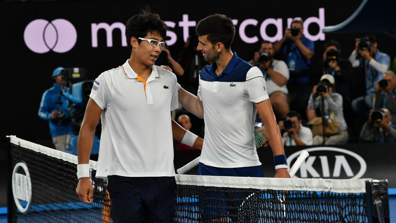 Hyeon Chung Novak Djokovic Australian Open tennis