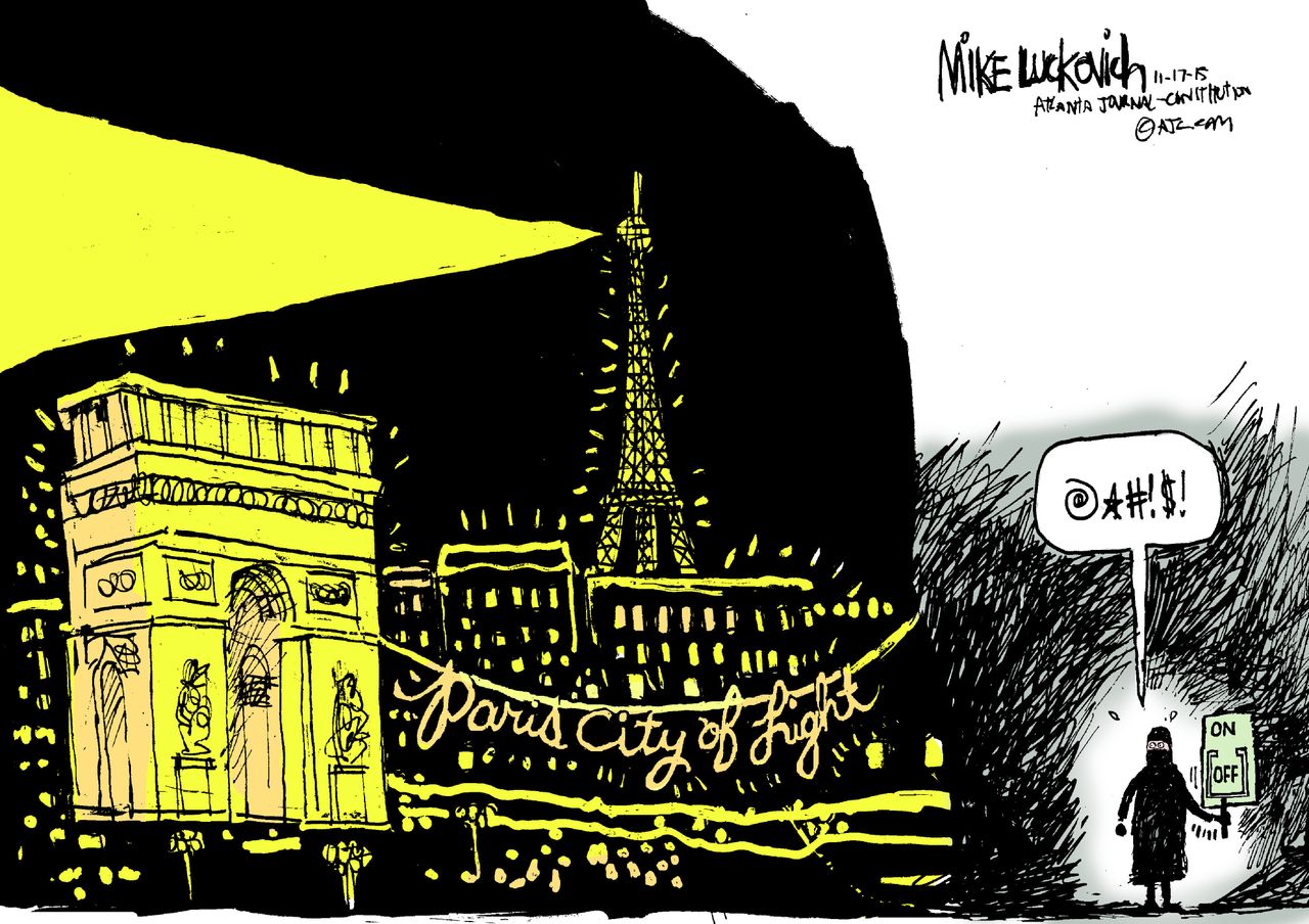 Editorial cartoon Paris&amp;amp;nbsp;Attacks World