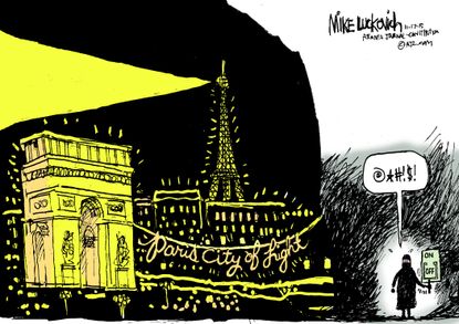 Editorial cartoon Paris&nbsp;Attacks World