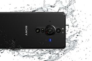 Sony Xperia Android phone covered in water