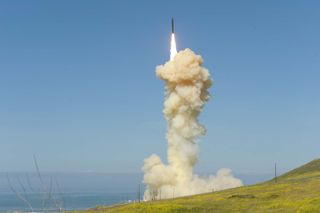 A first-ever test March 25, 2019 saw two ground-based interceptors launched from Vandenberg Air Force Base in California intercepting an intercontinental ballistic missile target launched from a separate test site.