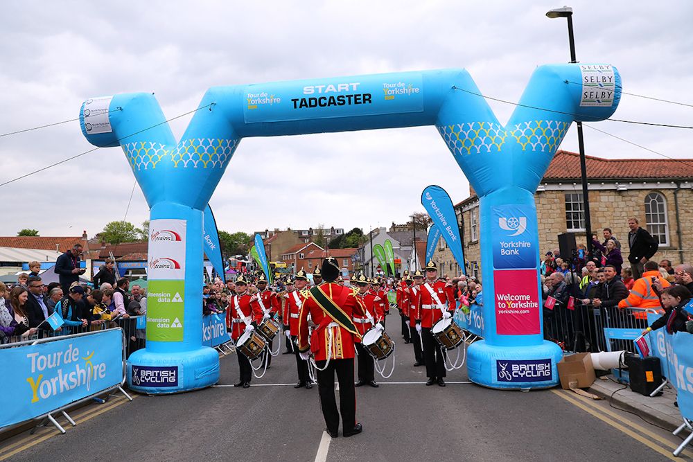 The start of stage 2 at Tour de Yorkshire