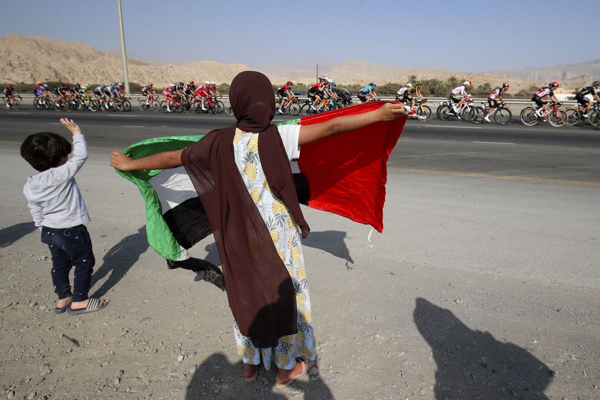 There were some spectators at the UAE Tour