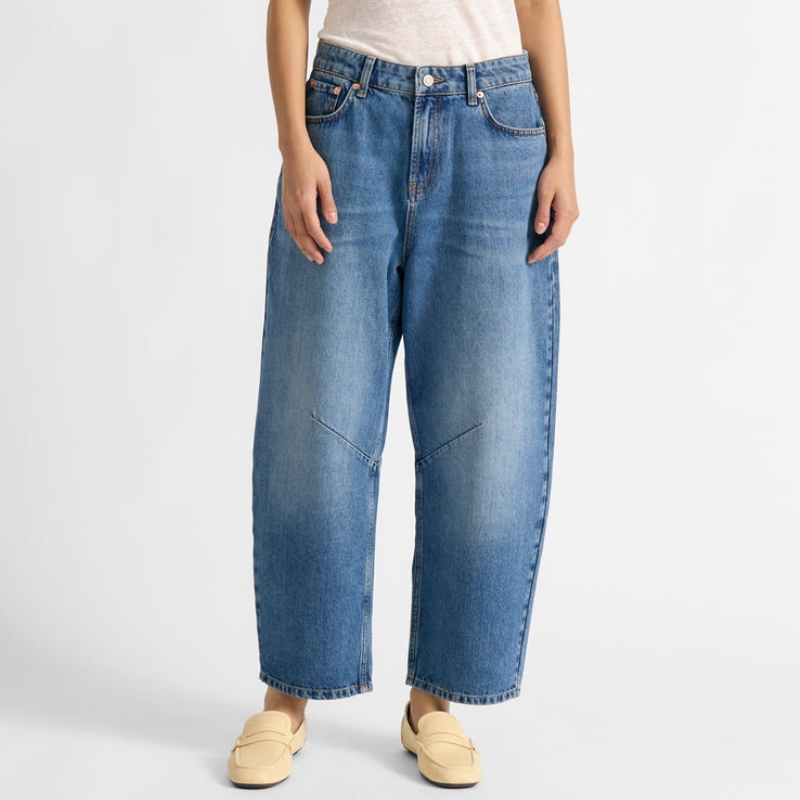 Barrel Jean Mid Wash - 8