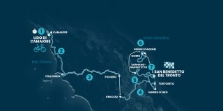 Tirreno-Adriatico route map for 2023