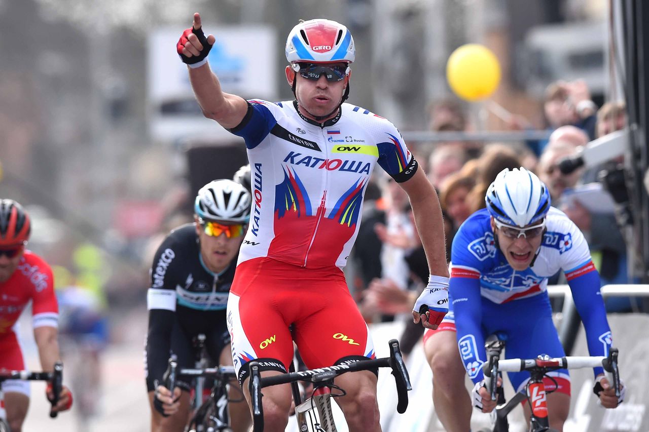 Alexander Kristoff (Katusha) wins the Scheldeprijs