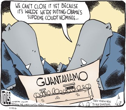Political Cartoon U.S. GOP Guantanamo