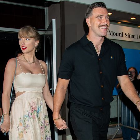 NEW YORK, NY - SEPTEMBER 7: Taylor Swift and Travis Kelce are seen leaving Karen Elson Wedding on September 7, 2024 in New York, New York. (Photo by MEGA/GC Images)