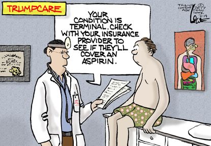 Political Cartoon U.S. Trumpcare GOP American Health Care Act