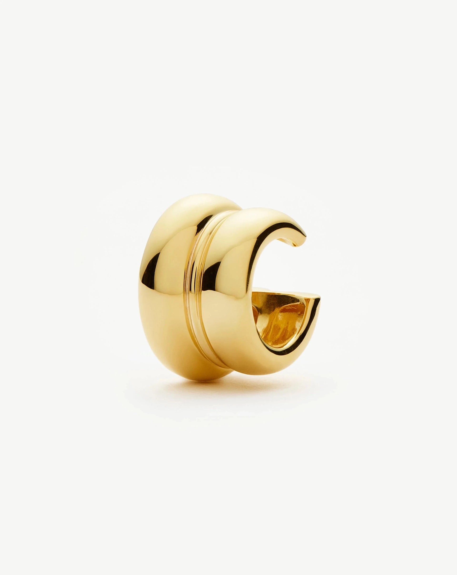 Sculptural Chubby Double Ear Cuff | 18ct Gold Plated - 18ct Gold Plated