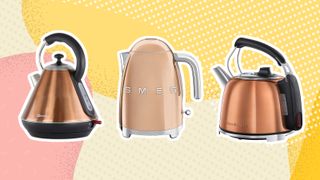 Copper and hot sale white kettle