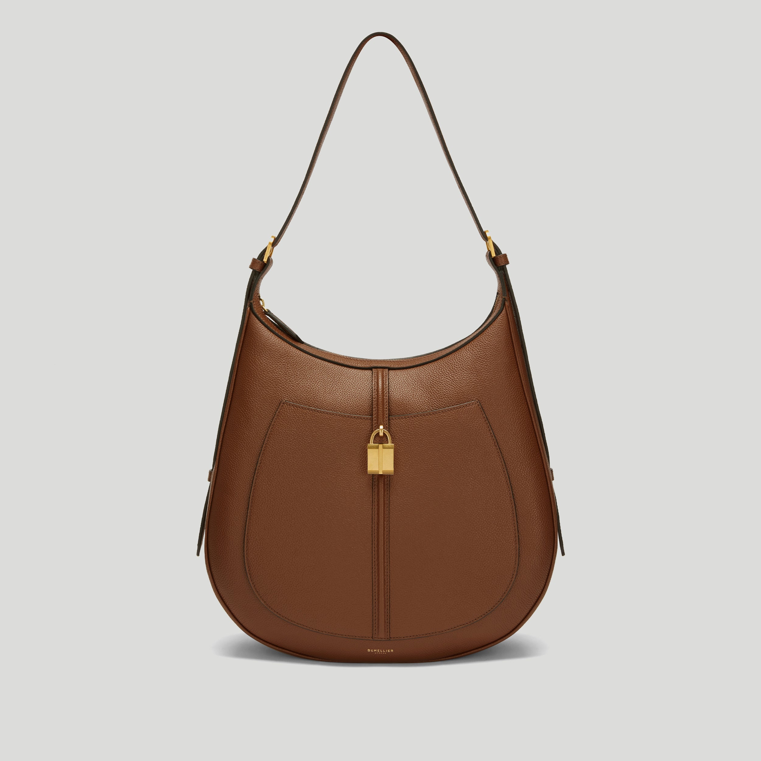 The Siena Hobo | Tan Small Grain | Demellier