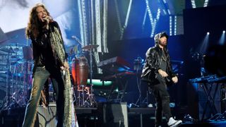 Eminem and Steven Tyler perform at Rock And Roll Hall Of Fame Awards