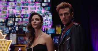 Tala Ashe and Matt Ryan as Zari and Constantine in Legends of Tomorrow "The Ex-Factor"