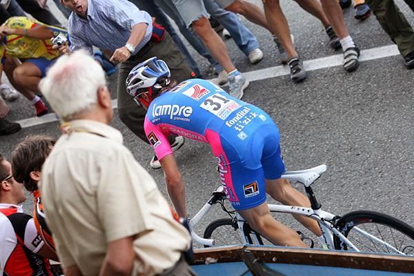 Damiano Cunego (Lampre-Fondital) lost more time to Di Luca today.