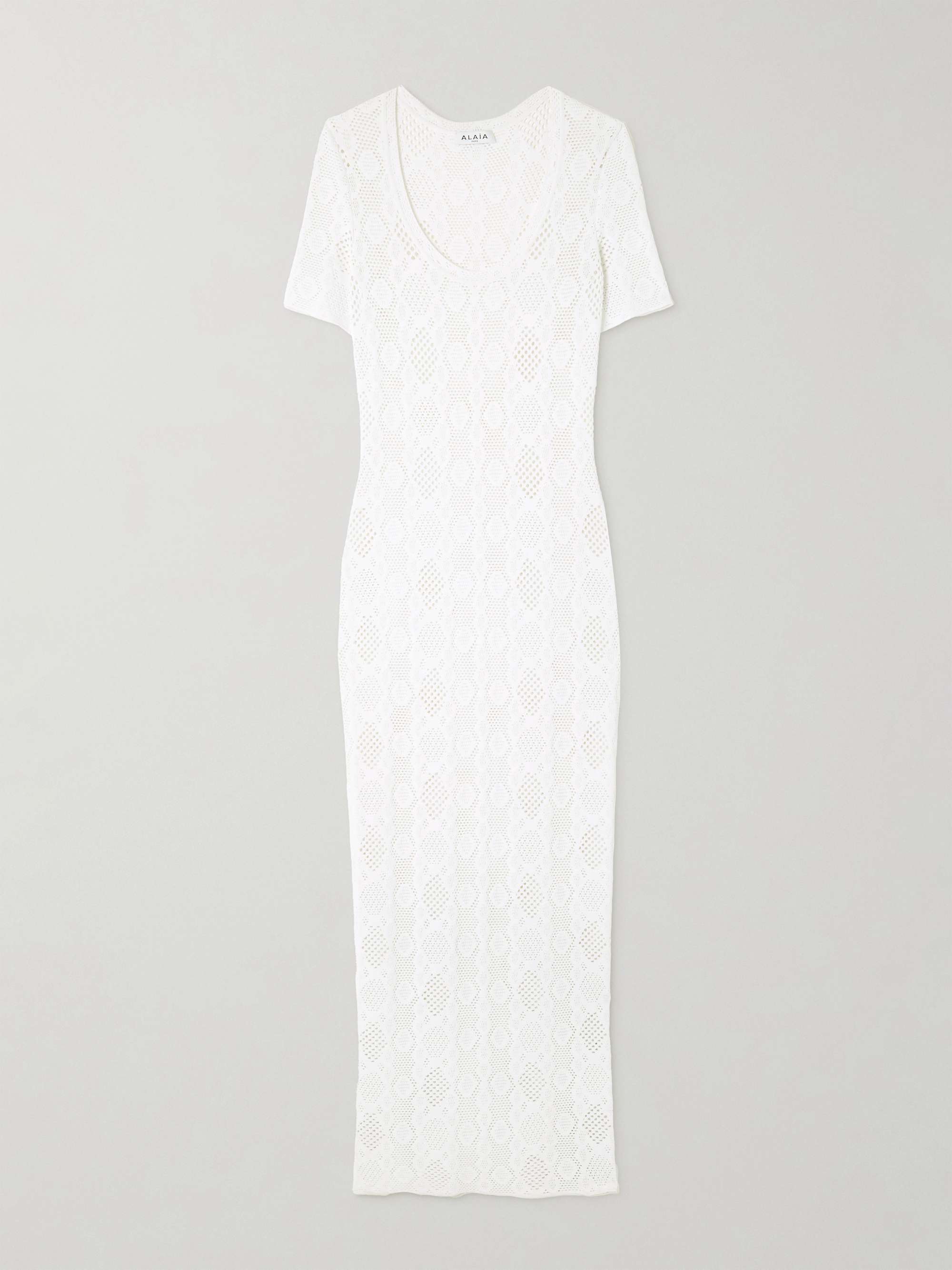 Open-Knit Midi Dress