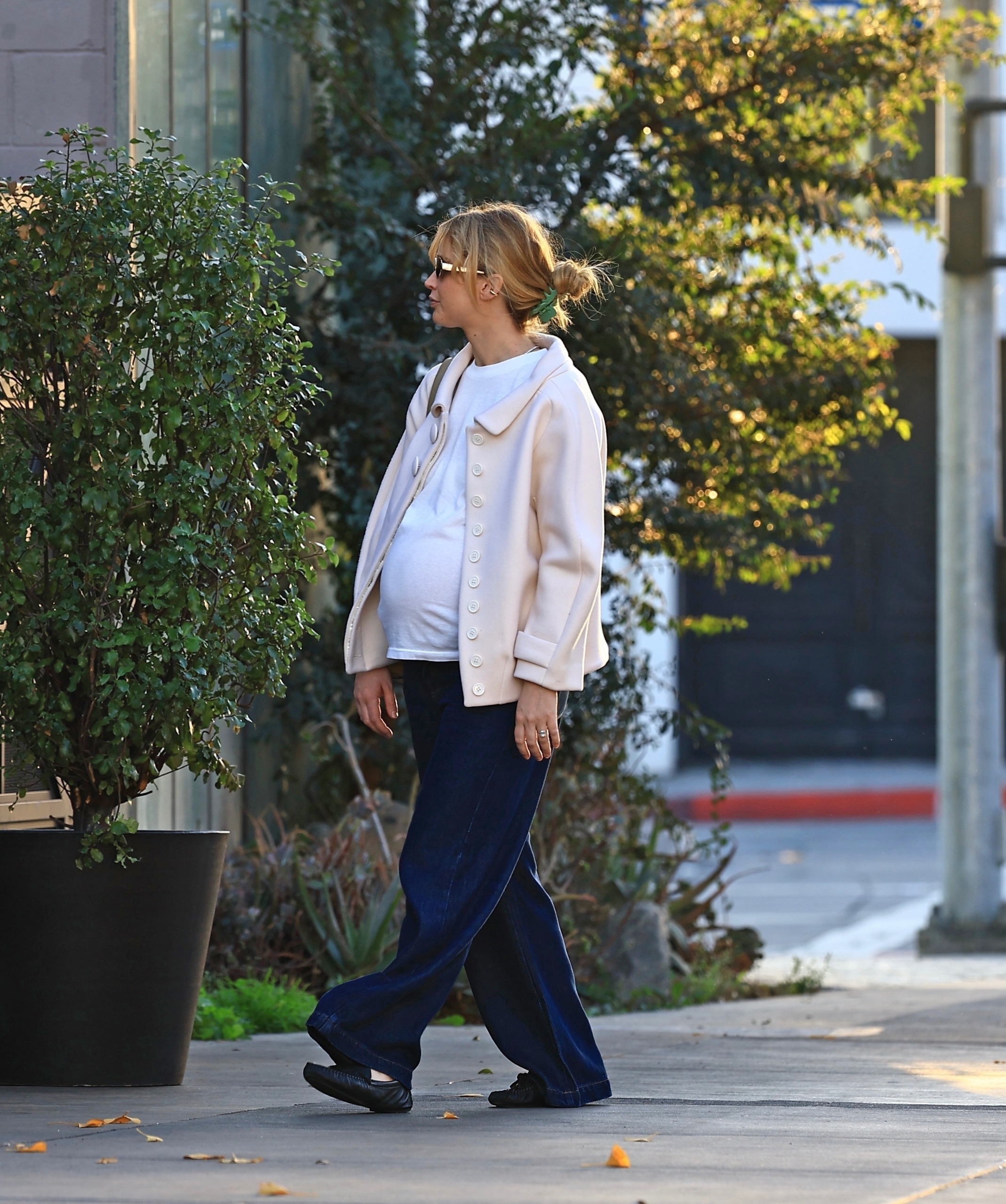Jennifer Lawrence wore the boat shoe trend while pregnant in 2025