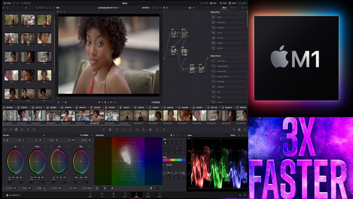 davinci resolve m1 performance