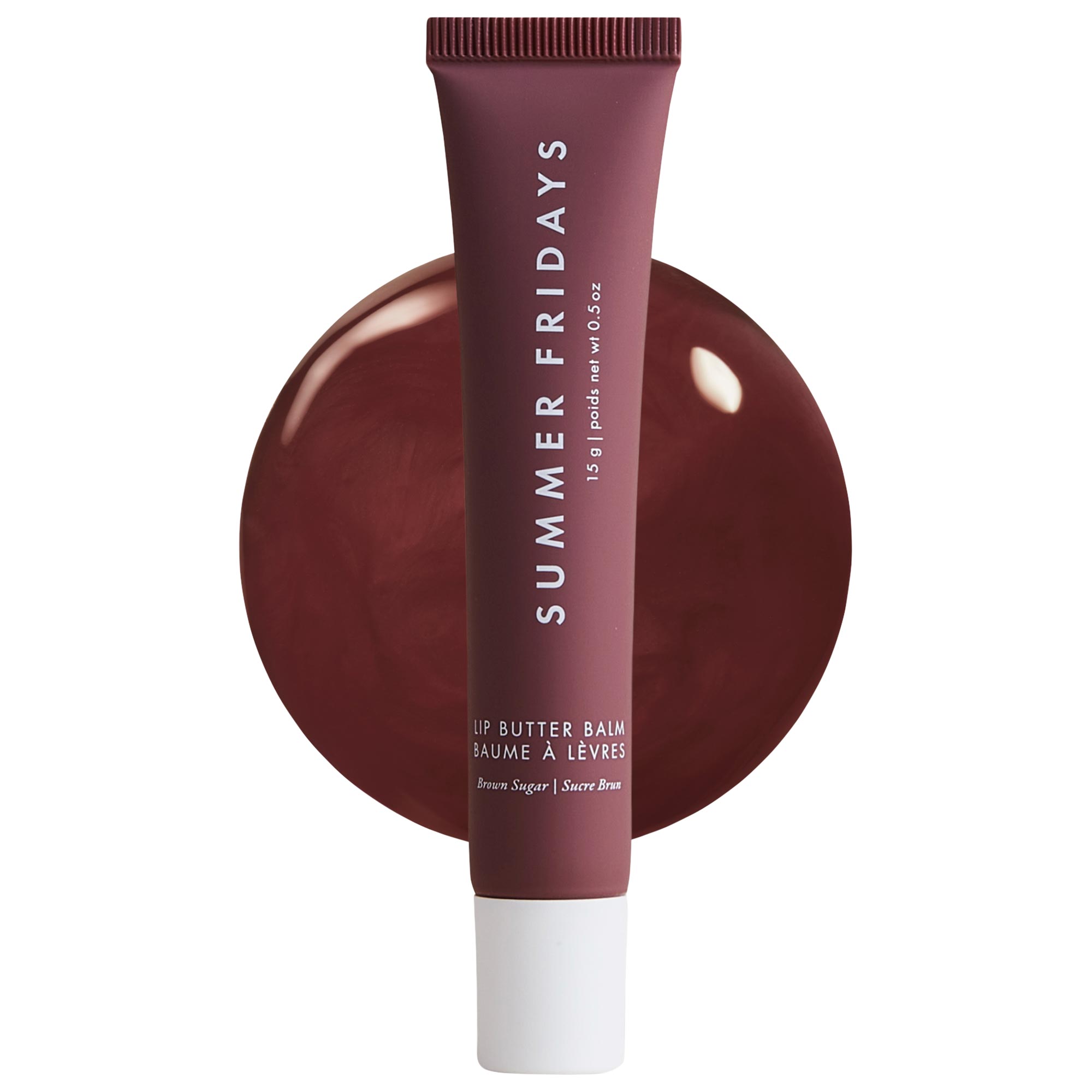 Lip Butter Balm Treatment for Hydration + Nourishing Shine - Pink Sugar - Sheer Light Pink