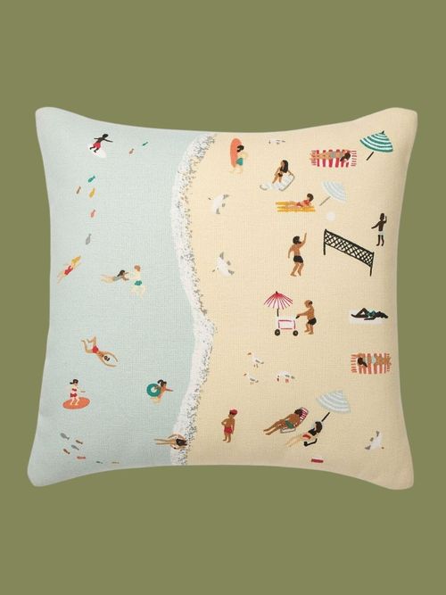 Outdoor Beach Scene Pillow