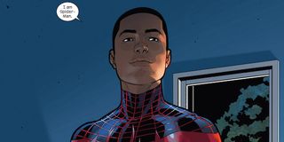 Miles Morales declaring he is Spider-Man