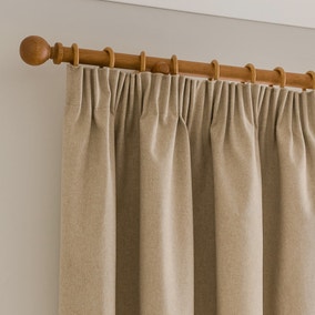 Luna Brushed Blackout Pencil Pleat Curtains