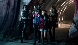 Birds of Prey squad, Huntress, Harley Quinn, Renee Montoya, Cassandra Cain and Black Canary