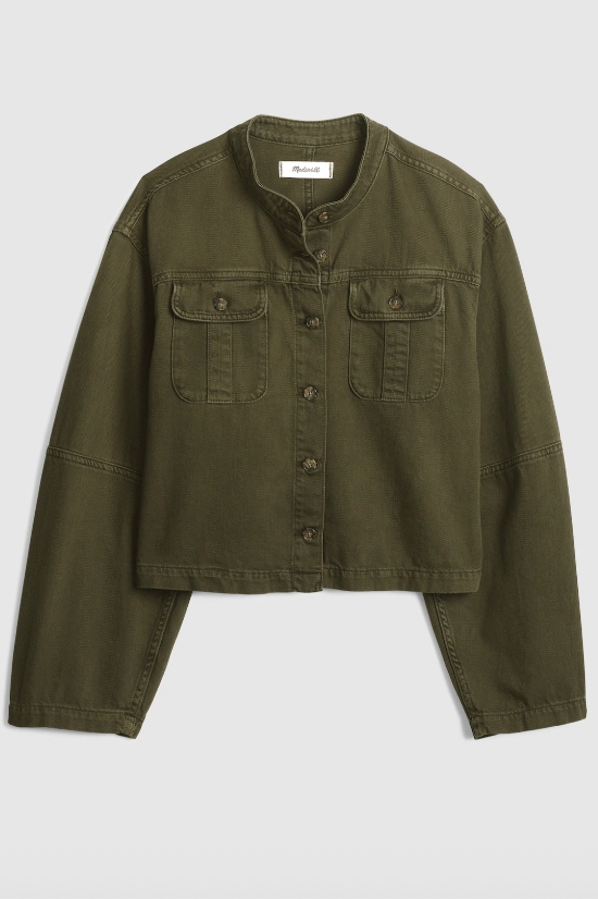 Madewell , Garment-Dyed Cocoon-Sleeve Lady Jacket