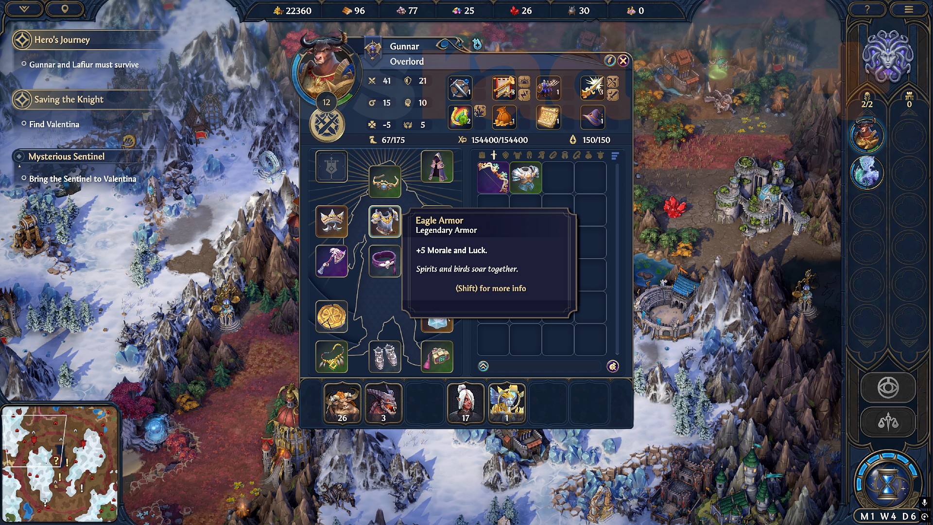 The Eagle Armor chest artefact, one of the best Heroes Olden Era artefacts.