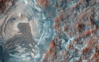 Layers and Dark Dunes on Mars