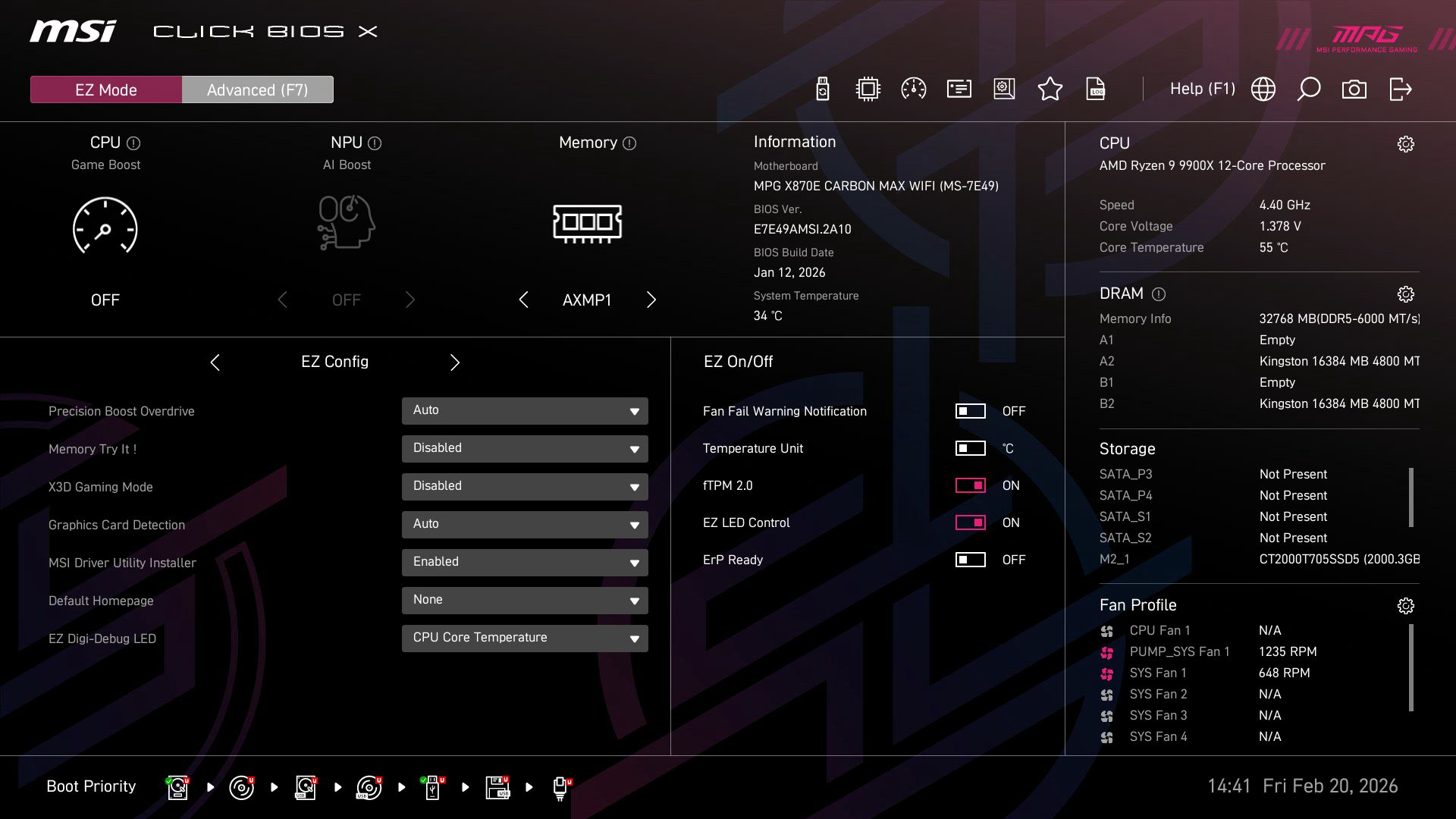 MSI X870E Carbon Max Wifi