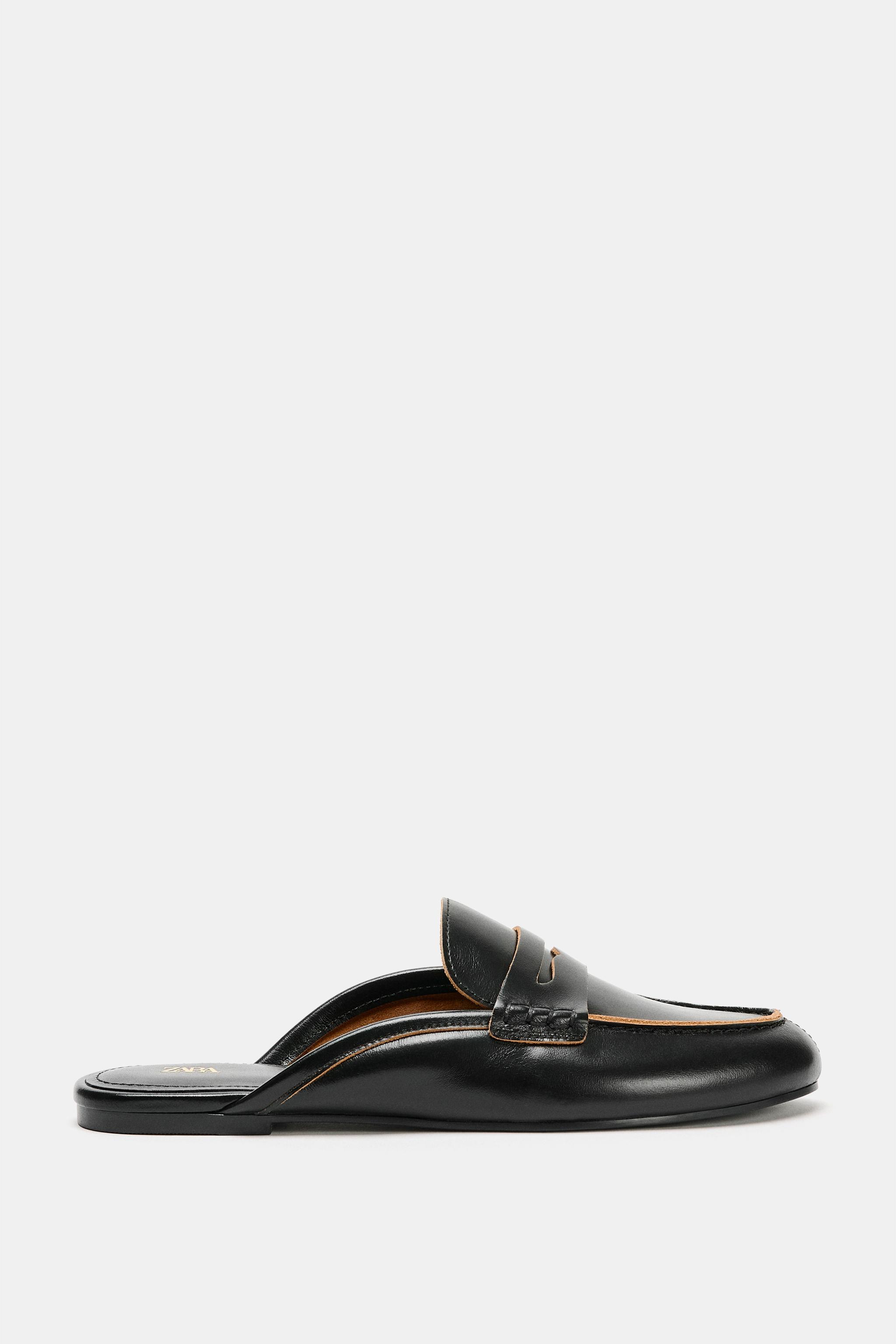 Leather Mule Loafers