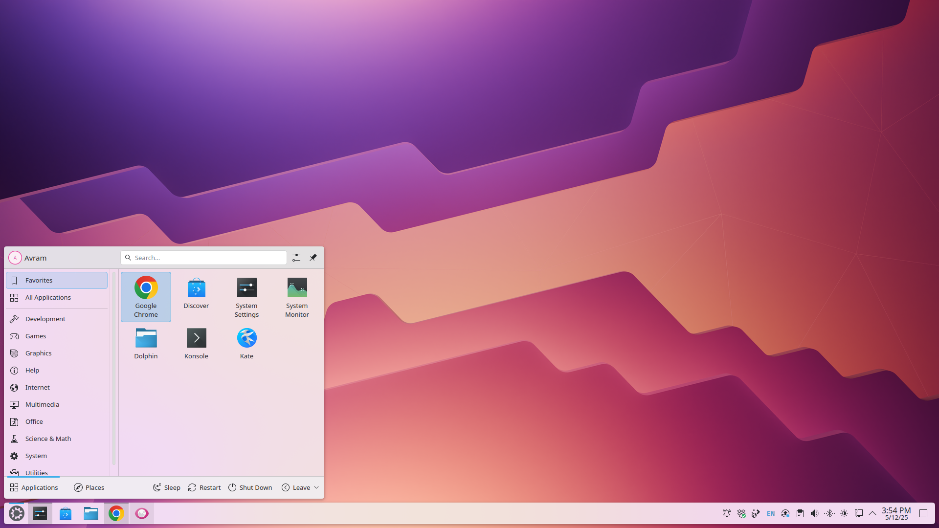 start menu