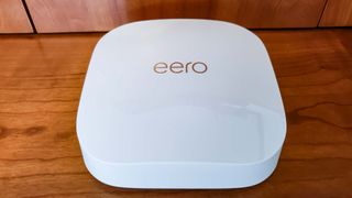 Eero Pro 6e placed on shelf