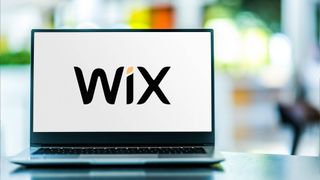 Wix logo shown on a laptop
