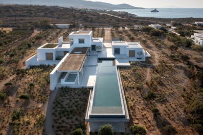 Paros house by studio seilern as seen from above