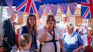 Princess Eugenie of York and Princess Beatrice of York attend a Coronation Big Lunch