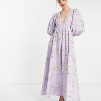 ASOS DESIGN puff sleeve poplin midi dress, £38 | ASOS