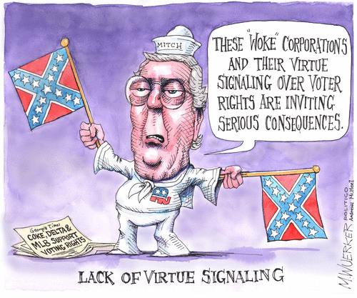 Political Cartoon U.S. mcconnell georgia corporations