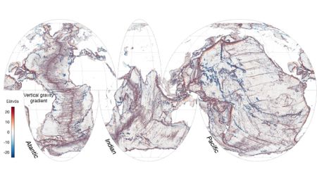 A map of the ocean seafloor