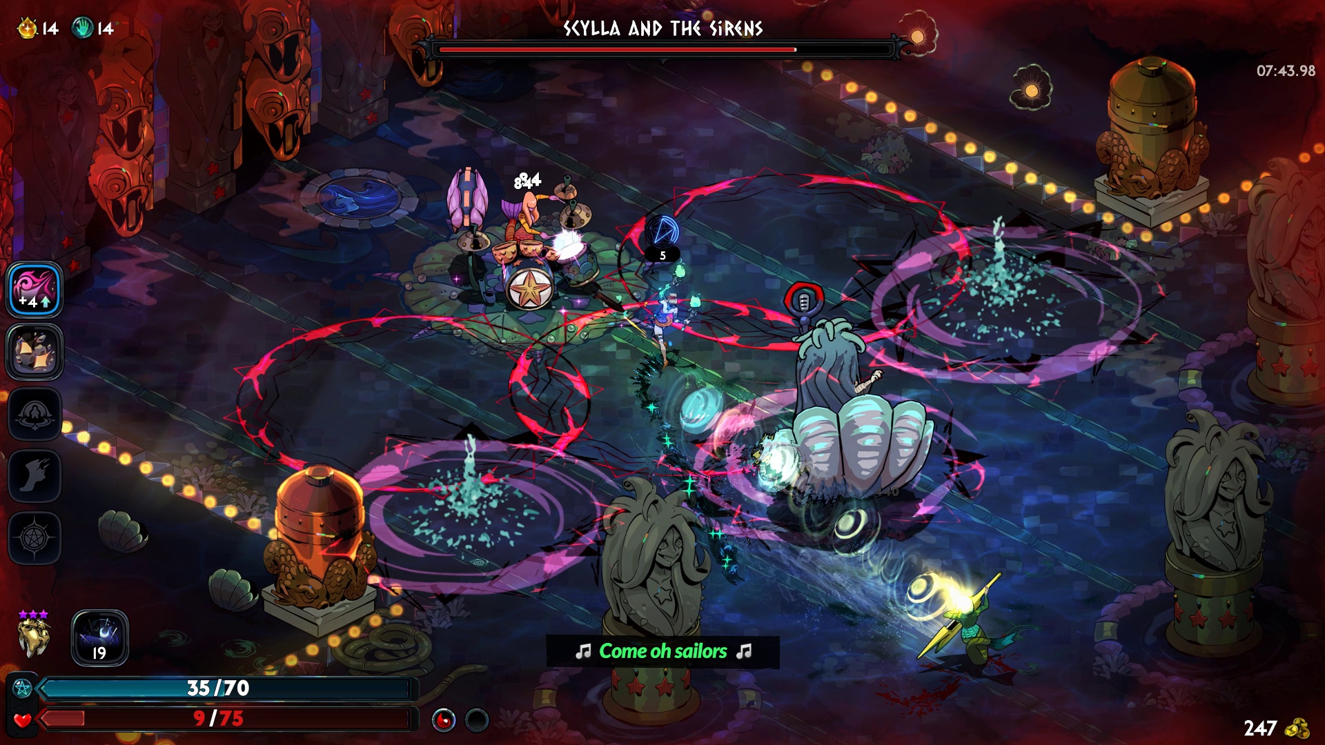 Fighting Scylla and the Sirens in Hades 2