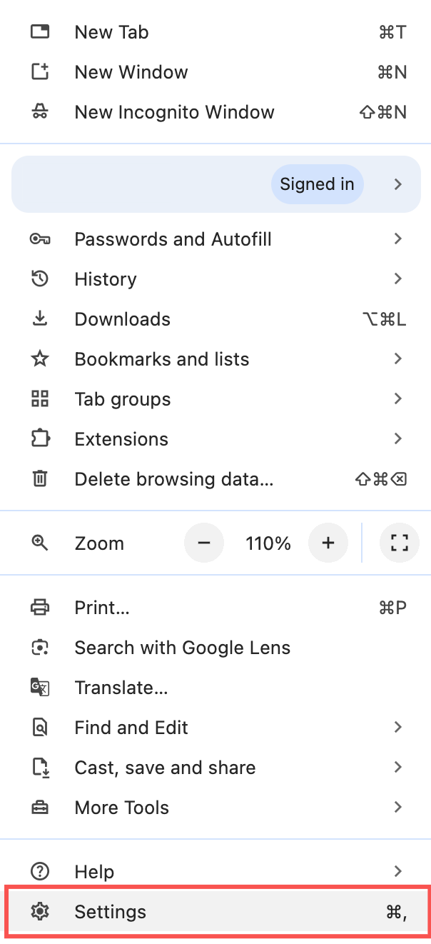 Chrome private browsing