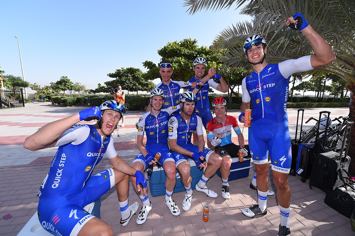 A very happy Quick-Step Floors team