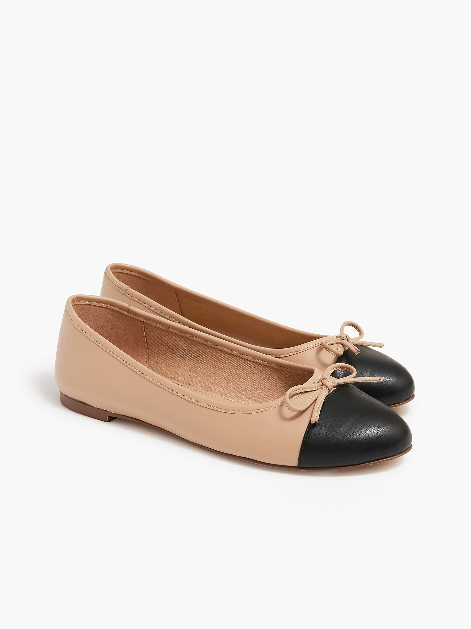 J.Crew, Ballet Flats With Cap Toe