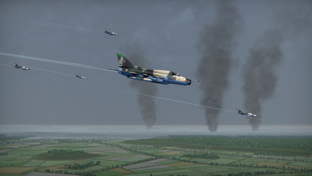 An image of warsaw pact and NATO forces fighting in the Cold War RTS Regiments.