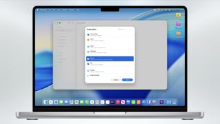 shortcuts running in macos 26 on a laptop