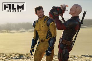 Ryan Reynolds, Hugh Jackman and Dogpool in Deadpool & Wolverine