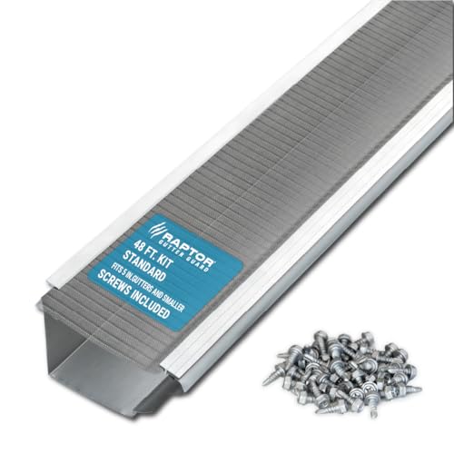Raptor Gutter Guard &amp;ndash; 48 Ft. (nominal) Contractor Grade Stainless Steel Micro-Mesh Gutter Guard Kit With Screws Included. Fits 5 In. Gutters and Smaller. Diy-Friendly. (5.625 In. X 47.625 In.)
