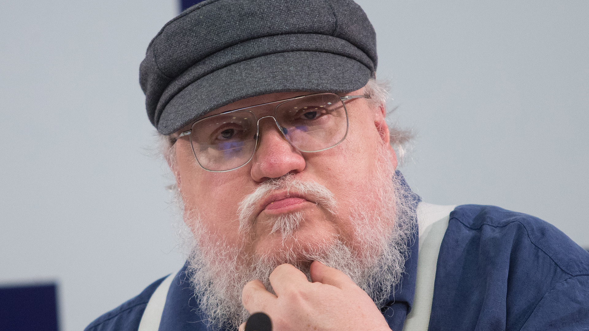 George RR Martin strokes chin